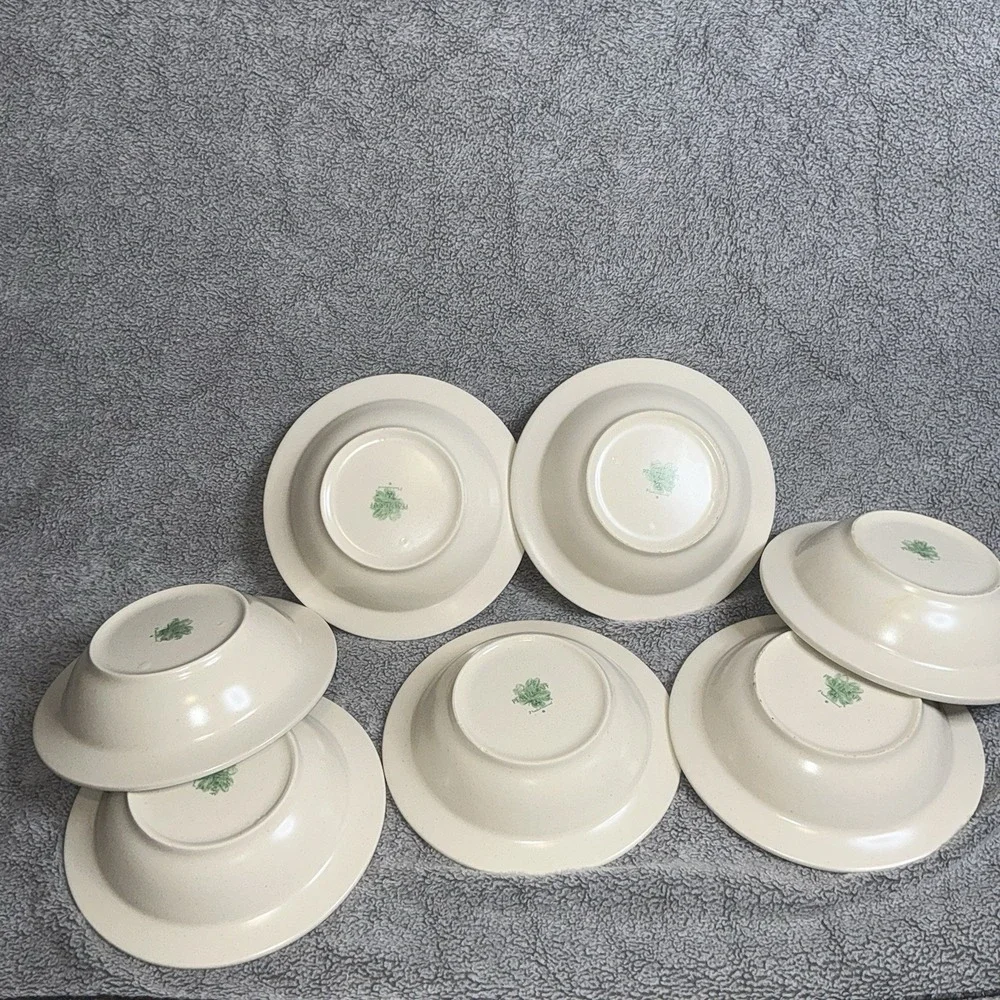 Pfaltzgraff Naturewood Set of 7 Stoneware Soup/Cereal Bowls Birdhouse‎